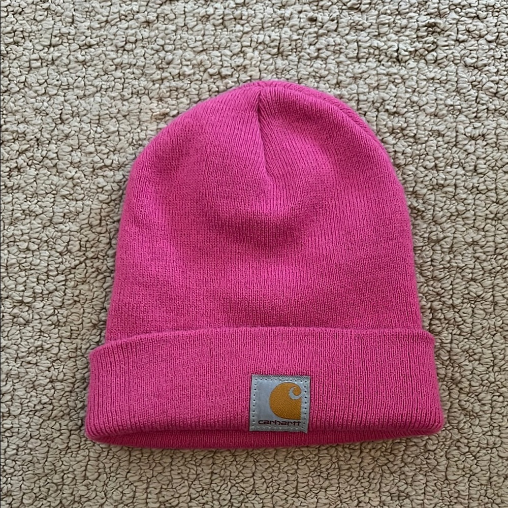 NWOT Carhartt Kids Pink Beanie